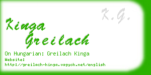 kinga greilach business card